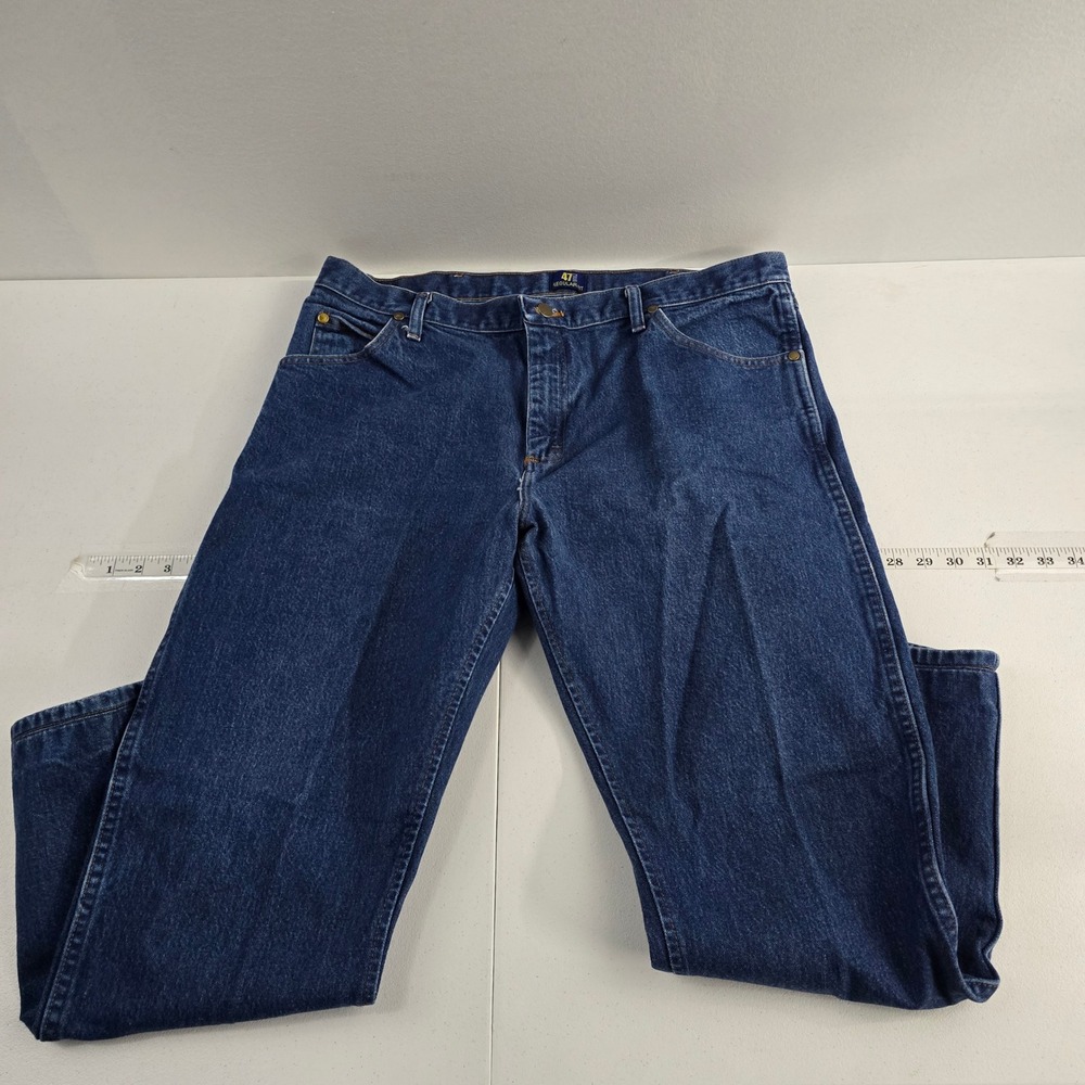 Wrangler 47 Regular Fit Jeans Men's Size‎ fit 38x29 Dark Wash Denim Classic
